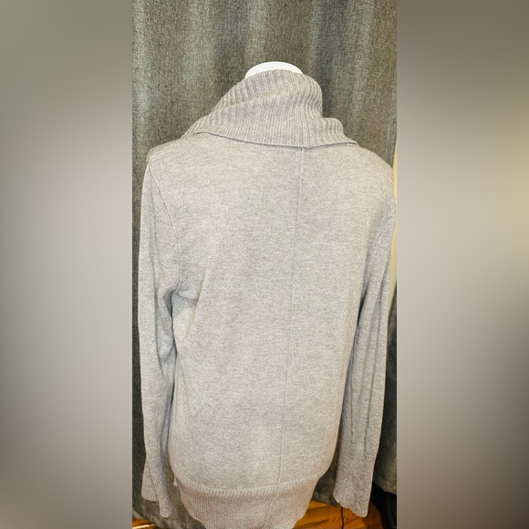 LOFT Soft Heather Gray Cowl Neck Sweater - Picture 8 of 11